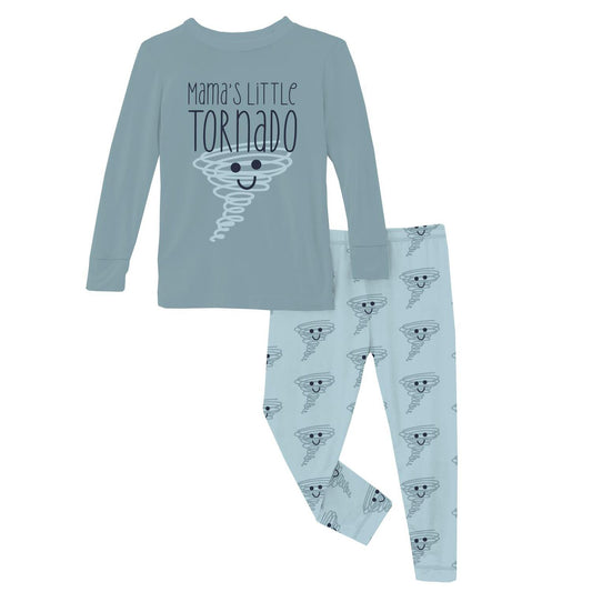Kickee - Girl's Long Sleeve Graphic Tee Pajama Set
