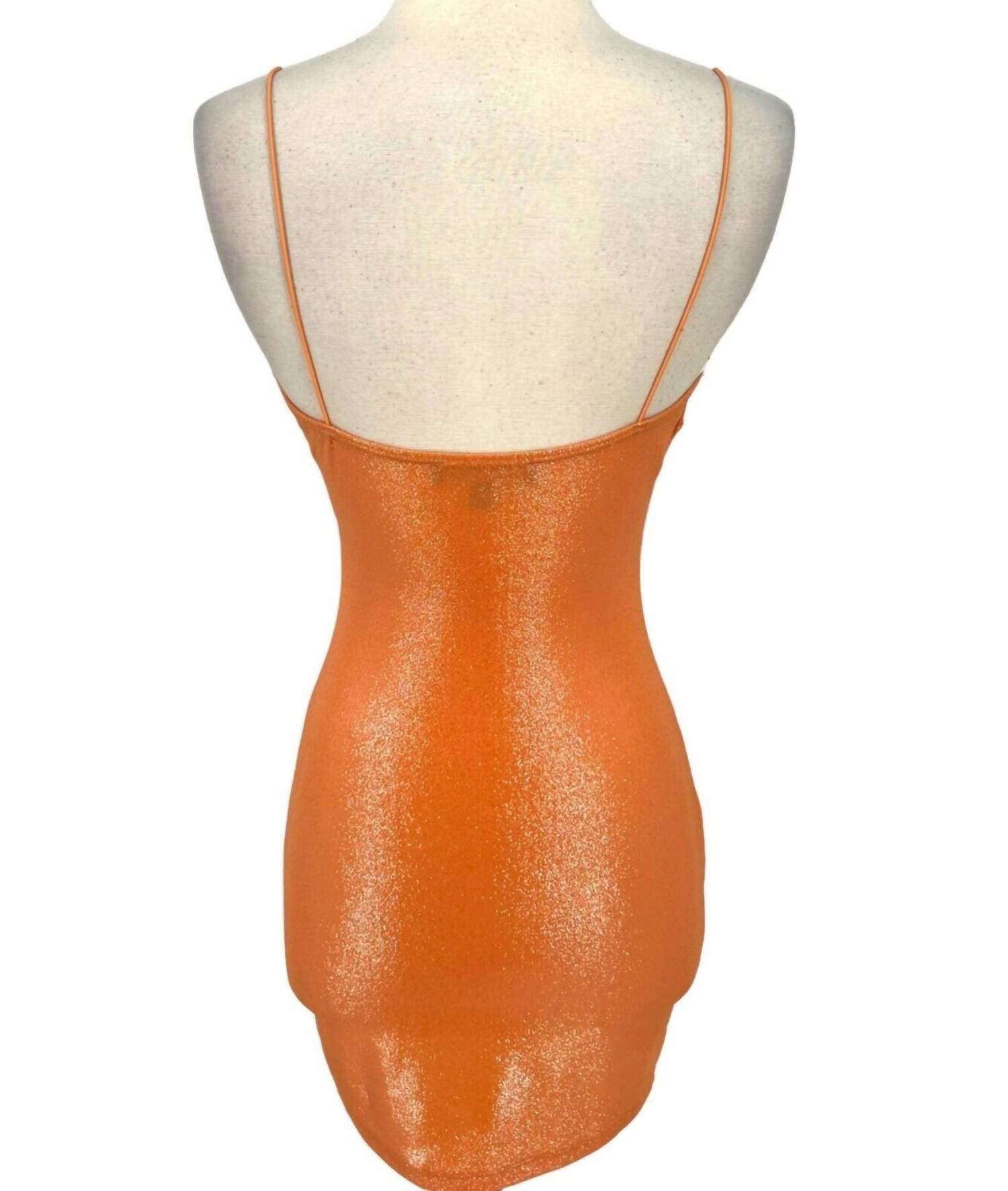 METALLIC BODYCON MINI DRESS