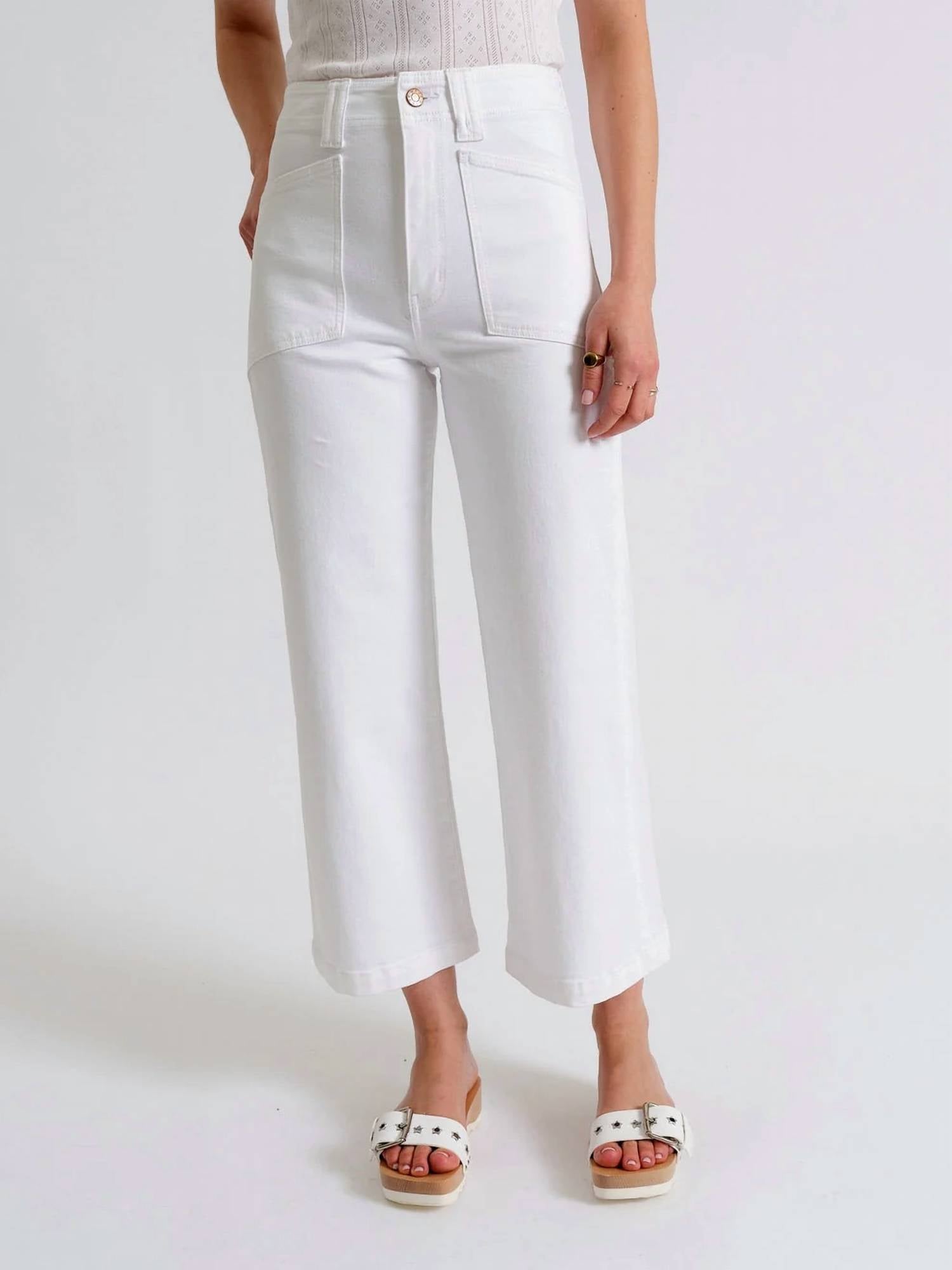 Daze - Valley Girl High Rise Crop Wide Leg Jeans