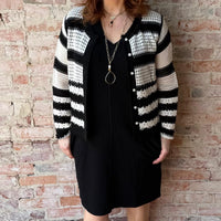 TRIBAL Short Sleeve V Neck Dress in black - women's dress - alternate view