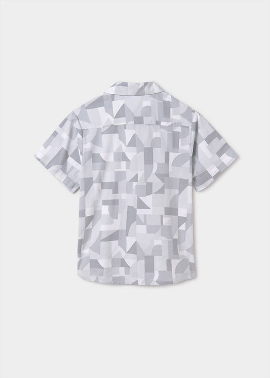 Mayoral - Boys' Geometric Short Sleeve Shirt