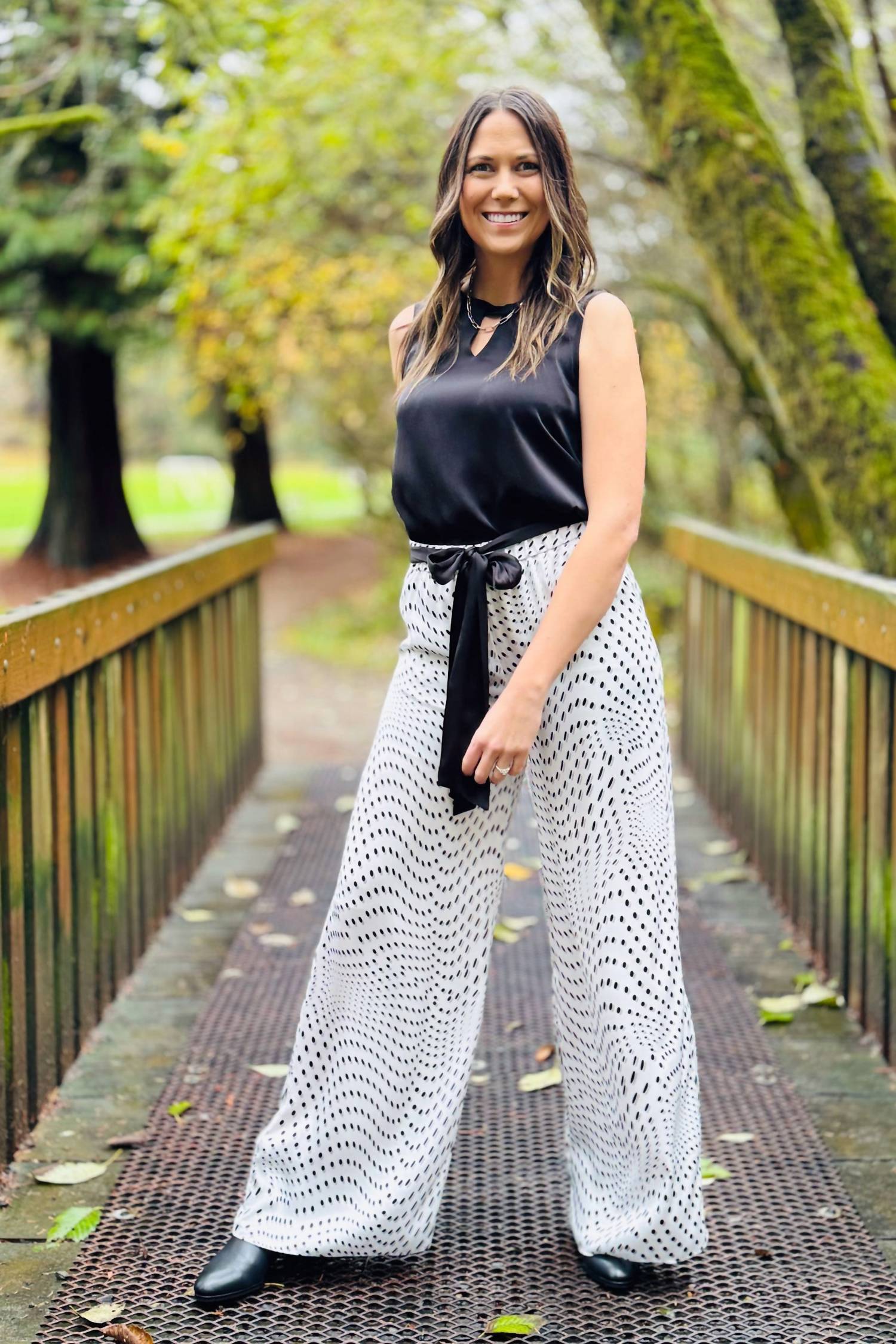 Joseph Ribkoff - Chic Polka Dot Pants