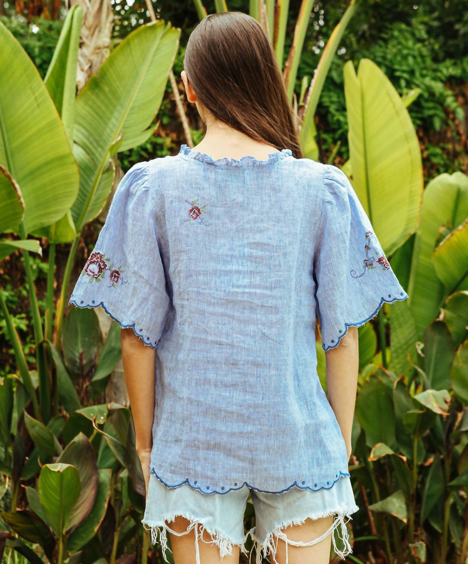 Rose And Rose - Kew V-neck Blouse