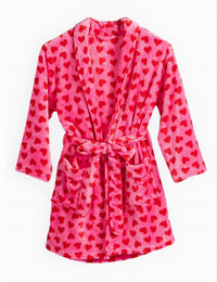 Shiraleah Hearts Cozy Robe in pink - women's intimate - alternate view
