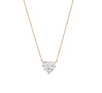 Diana M Jewels - 18kt 10.00 Cts Lab Grown Diamond Solitaire Pendant Necklace
