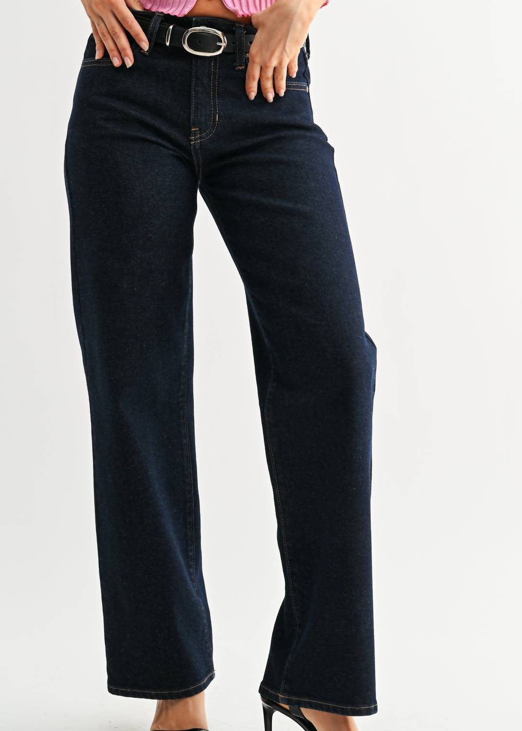 JUST USA Robbie Straight Leg Jeans in blue - women's jeans