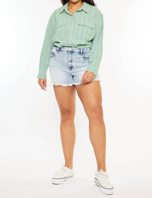 Kancan - Mom Fit Denim Shorts - Plus