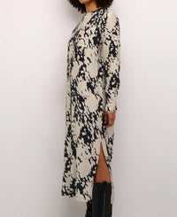 Kaffe - Kalouise Round Neck Midi Shirt Dress