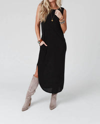 Three Bird Nest - Cassie Sleeveless Pocket Slinky Maxi Dress