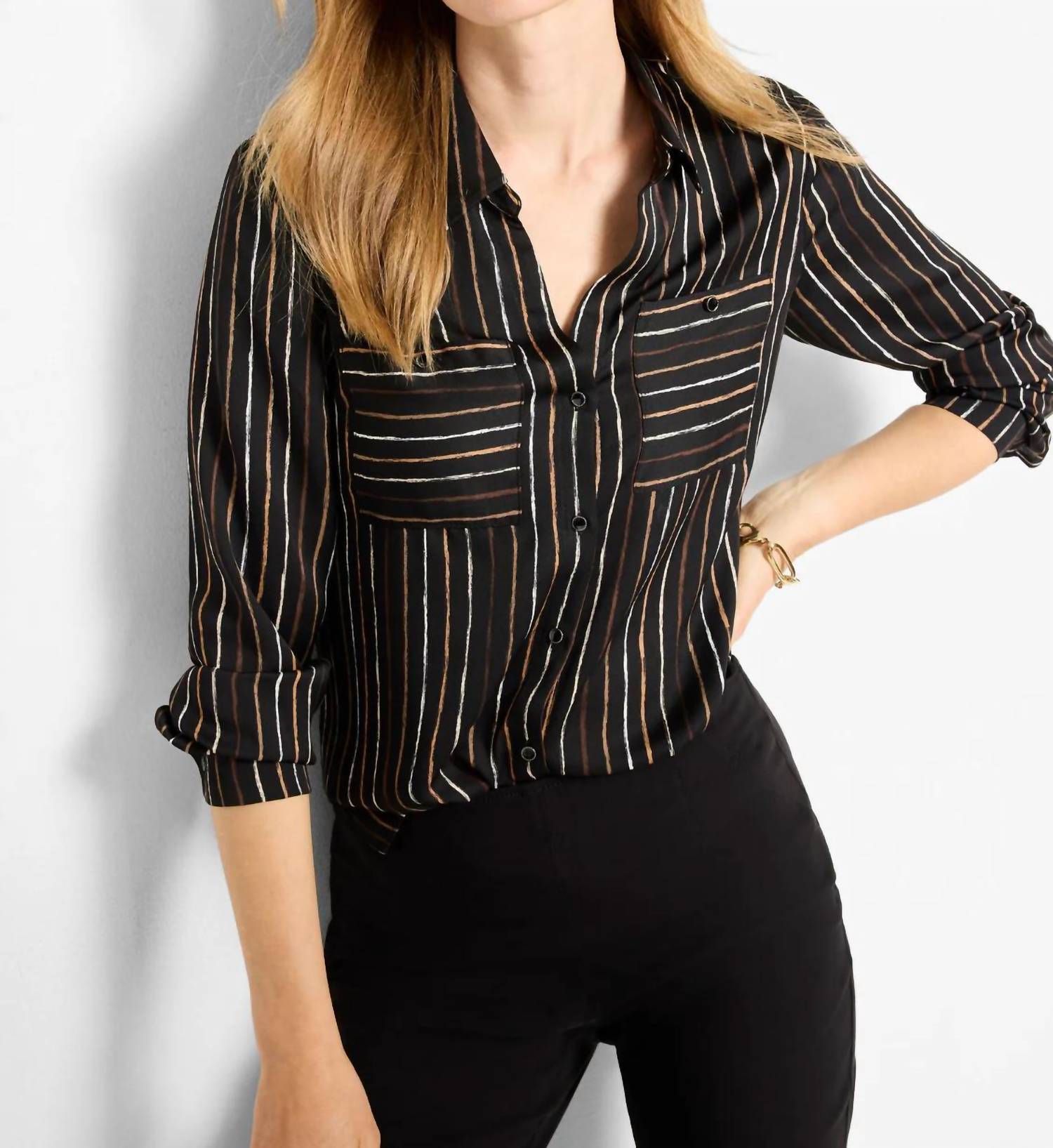 Nic + Zoe - Mini Painted Stripe Shirt