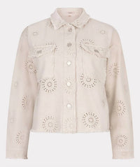 Esqualo - Judith Jacket With Embroidery Flowers