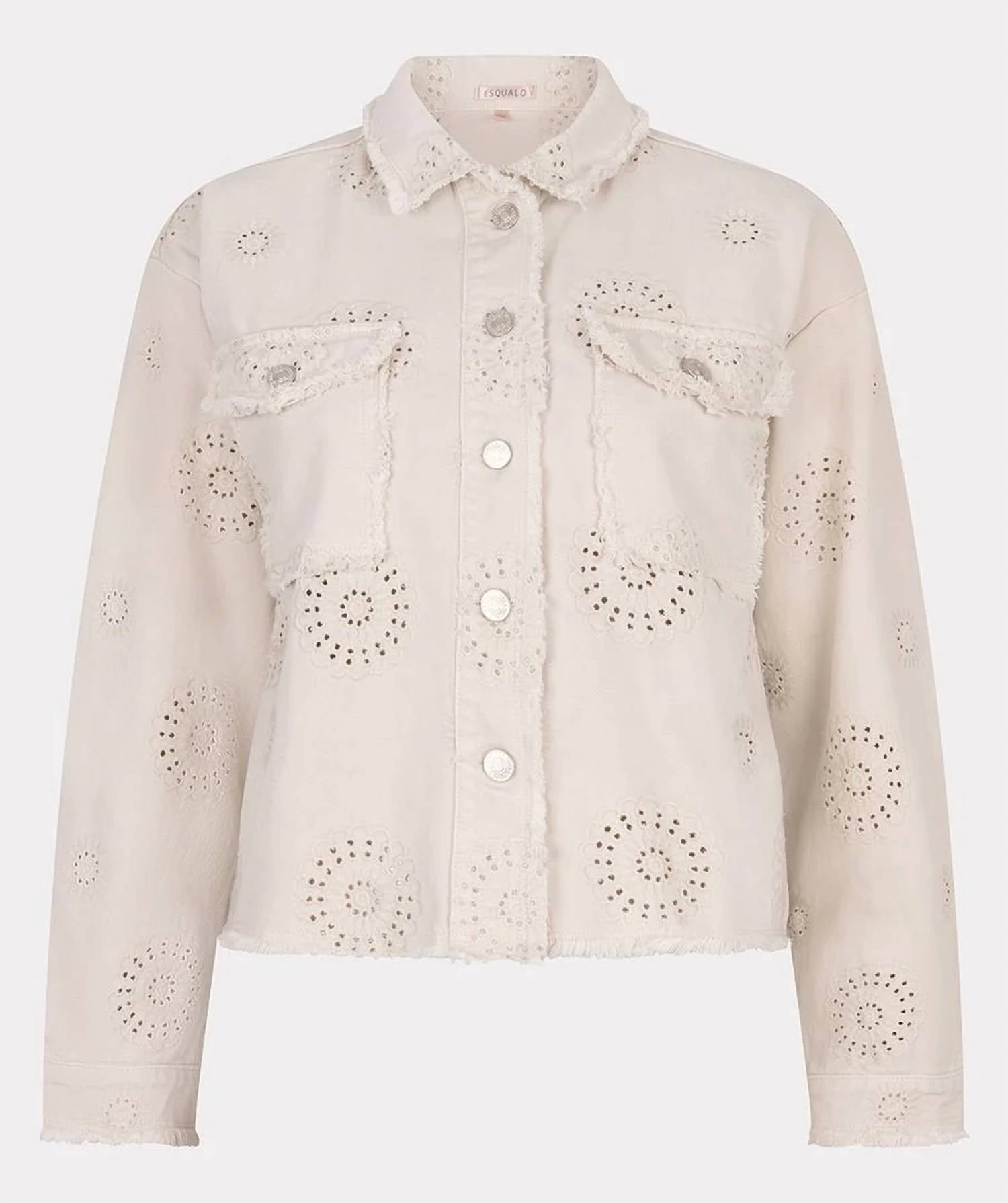 Esqualo - Judith Jacket With Embroidery Flowers