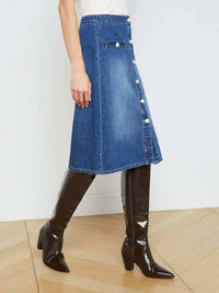 L'Agence - Landry A-line Midi Skirt