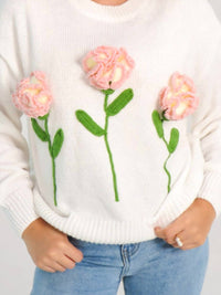Cloud Ten - Flower Detail Sweater