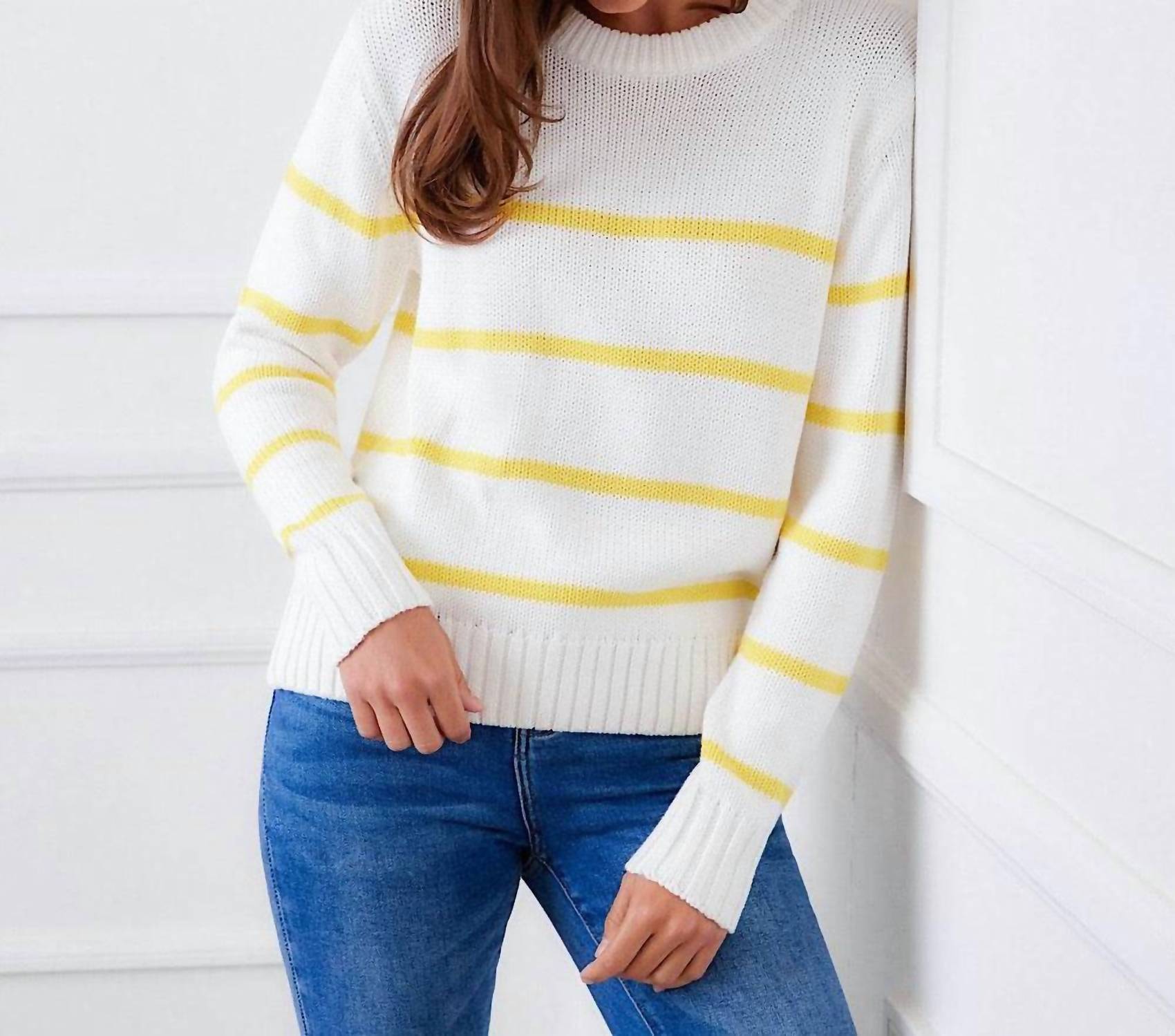 Karen Kane - Stripe Crewneck Sweater