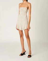 NIA Cahuenga Polka Dot Dress in ivory - women's dress - alternate view