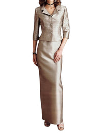 Montage By Mon Cheri - Shift Midi Dress With Jacket