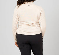 Storm Creek Renewer Ii Quater Zip Top in sand brown - women's long sleeve top - alternate view