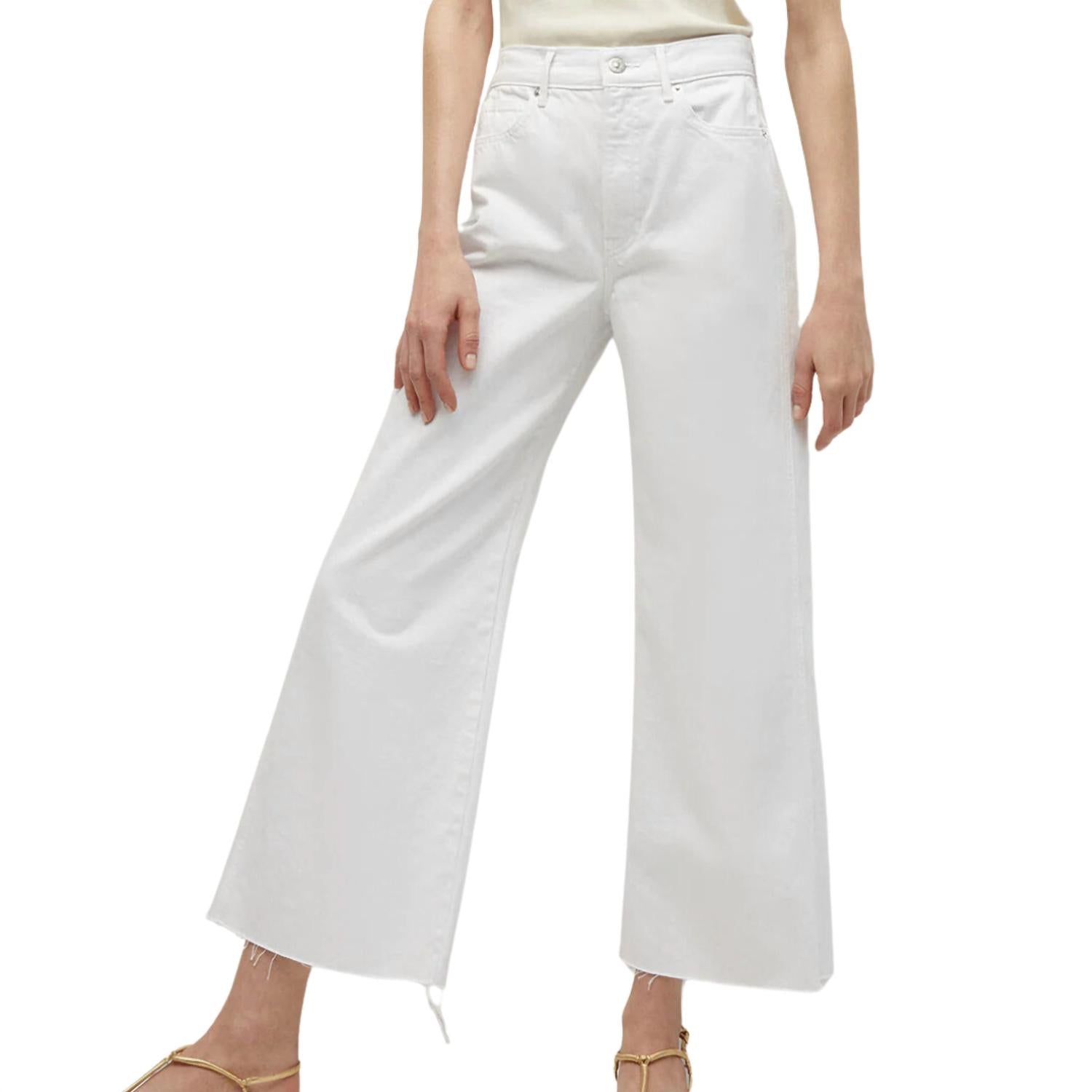 Veronica Beard - Taylor Cropped Wide Leg Jeans