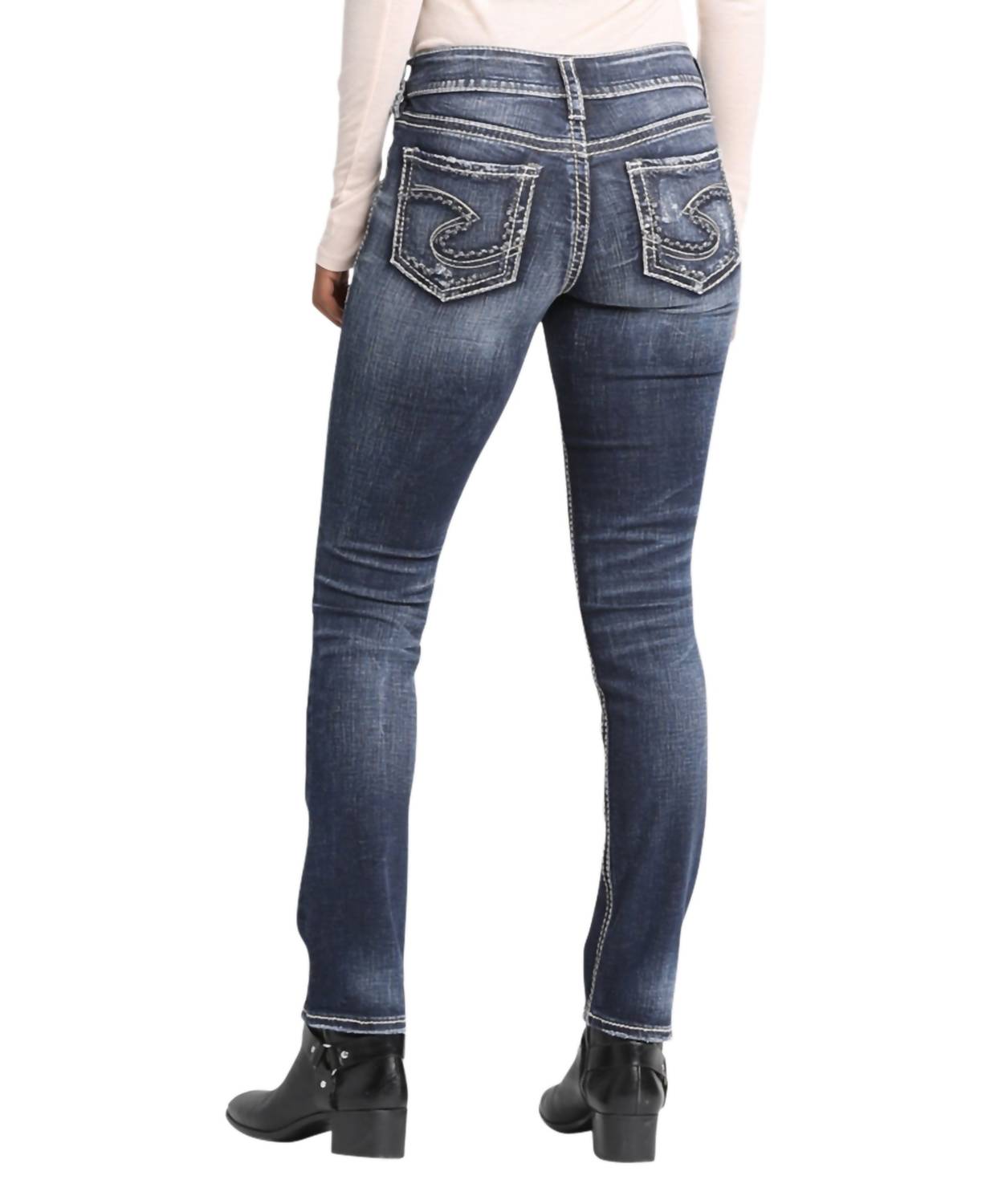 Silver Jeans Co - Suki Mid Rise Straight Leg Jeans