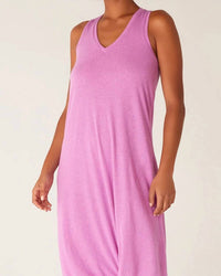 Z Supply Reverie Knot Tri-blend Dress in wild dahlia - women's dress - alternate view