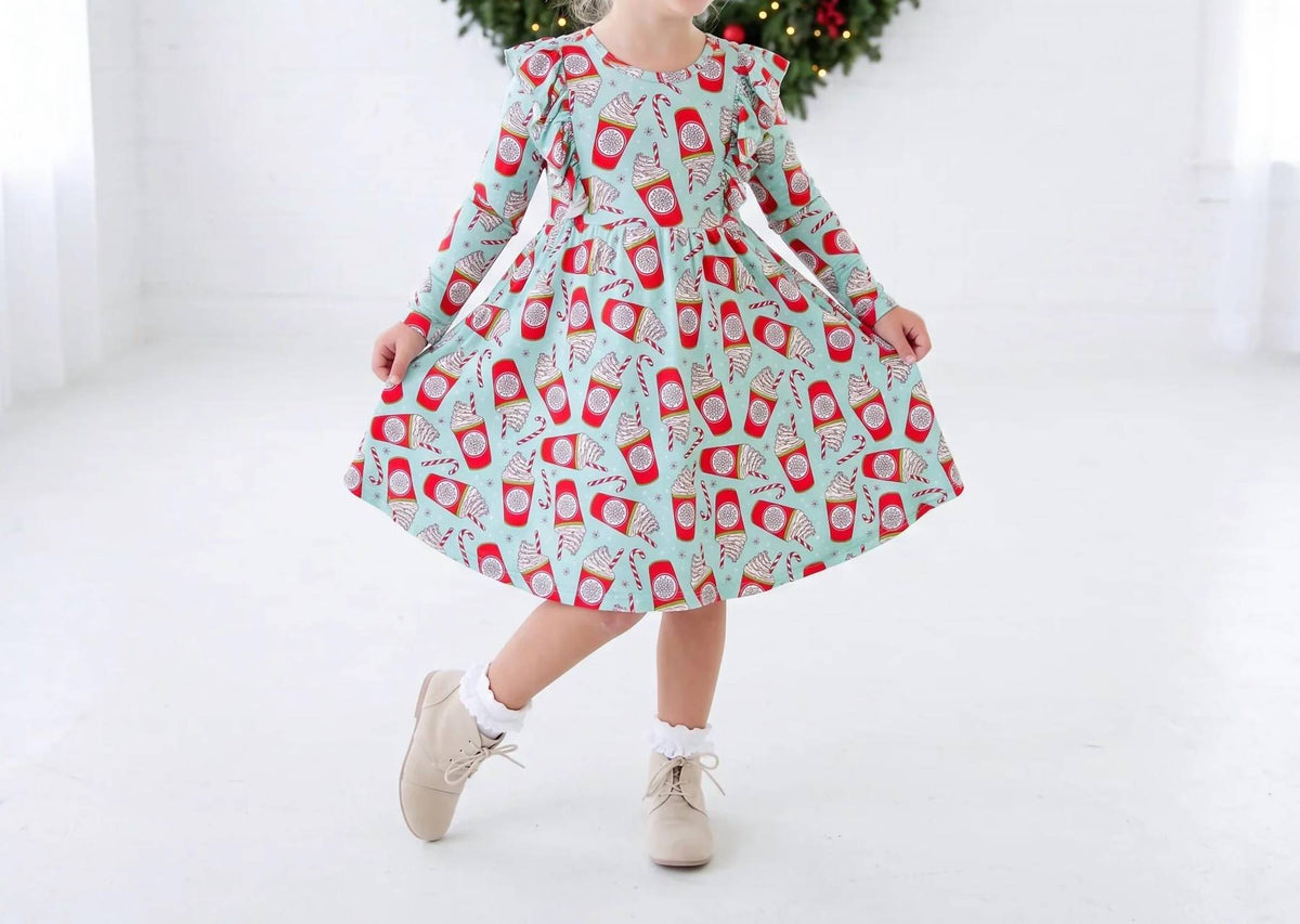 Dreamiere - A Cup Of Cheer Long Sleeve Bamboo Twirler Dress