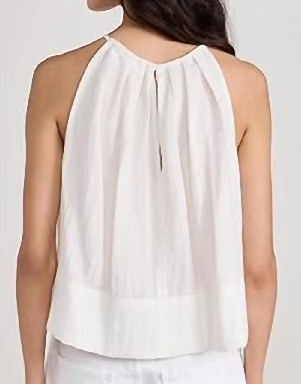 A.L.C. Caroline Sleeveless Top in ivory 1 - women's blouse - detail view