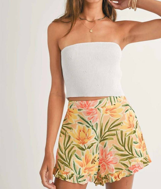 Sage The Label - Ayla Flower Embossed Tube Top