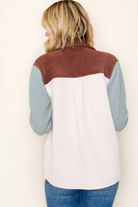 Staccato - Color Block Button Up Shacket