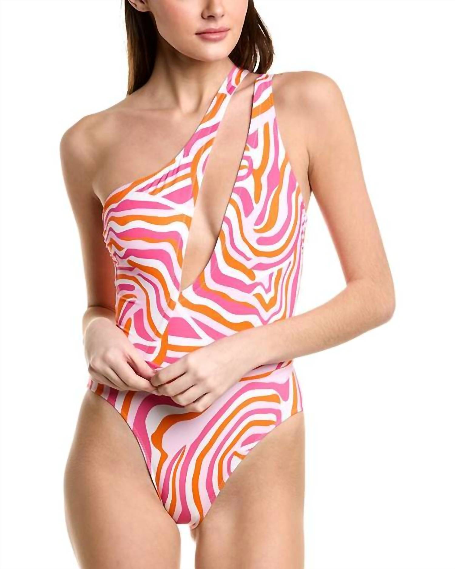 Solid & Striped - Issi One-Shoulder One Piece Cutout Swimsuit