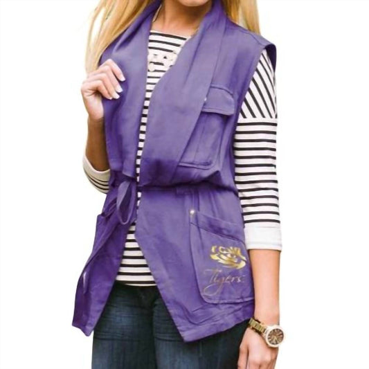 Gameday Couture - LSU Logo Drawstring Vest