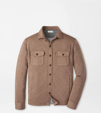 PETER MILLAR Crown Sweater Fleece Shirt Jacket in popular brown - men's jacket - view 4