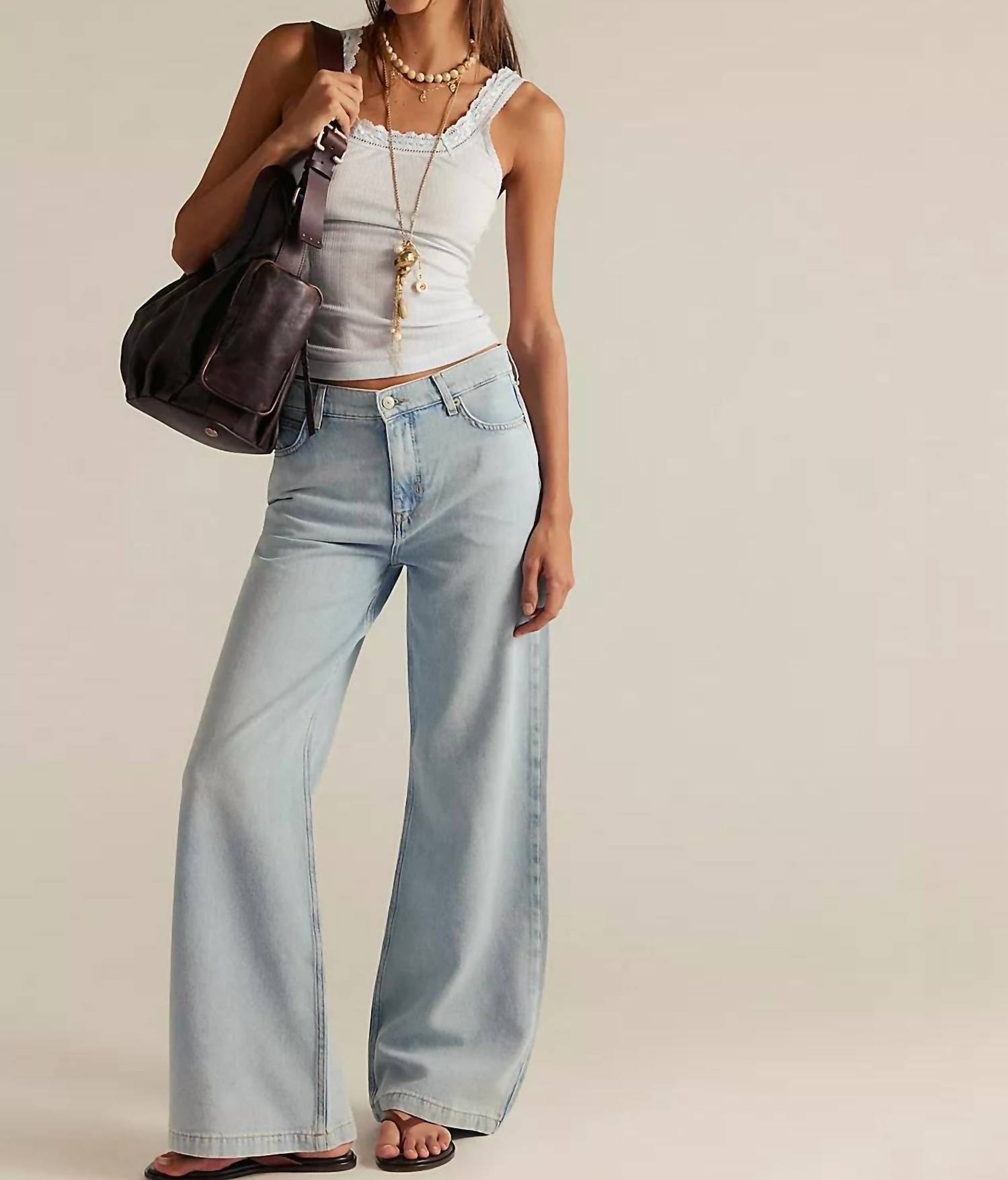 Free People - Wide-leg Stride Jean