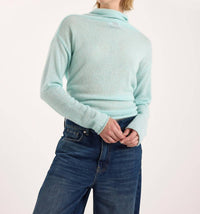 Brodie Cashmere Valerie Multi-Way Cashmere Cardigan in aqua mint - women's cardigan