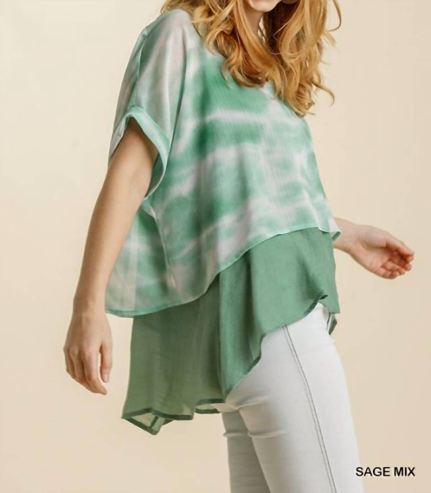 Umgee - Tie Dye Layered Top