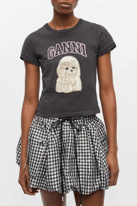 Ganni - Poodle Graphic Cropped Tee