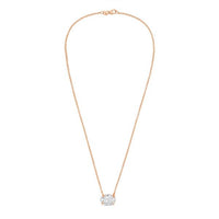 Diana M Jewels - Women's Oval Shape East West Diamond Pendant (8.00 Ct)