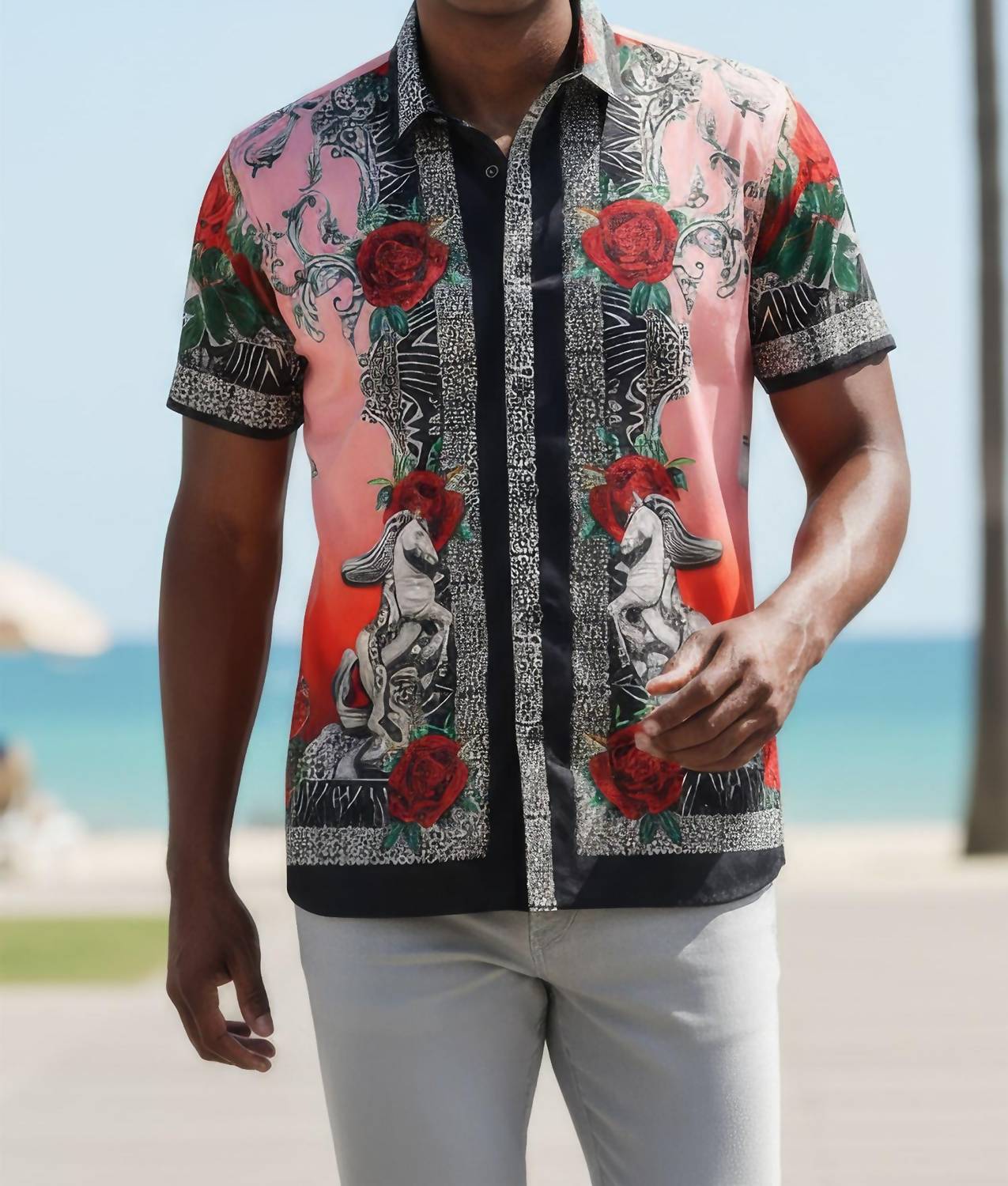 Barabas - Wildflower Wrangler Rhinestone Short Sleeve Shirt