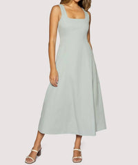 LOST + WANDER Vista Marina Maxi Dress in dusty blue - women's dress