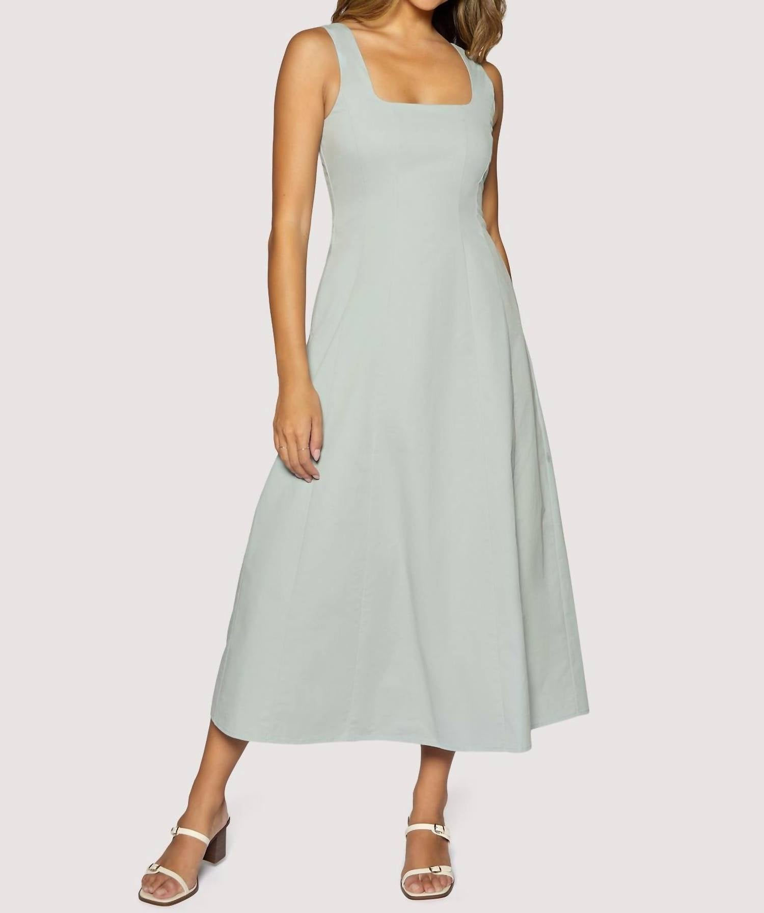 LOST + WANDER Vista Marina Maxi Dress in dusty blue - women's dress