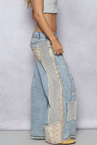 Pol - Patchwork Raw Edge Pants