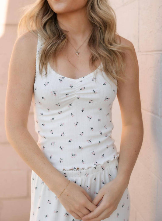 Z Supply - 90's Pointelle Ditsy Floral Tank