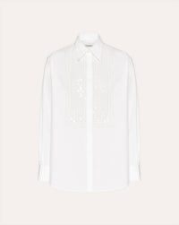 Valentino - Embroidered Cotton Shirt Jacket
