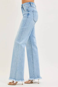 Risen - Tilton Tummy Control High Rise Long Straight Jeans
