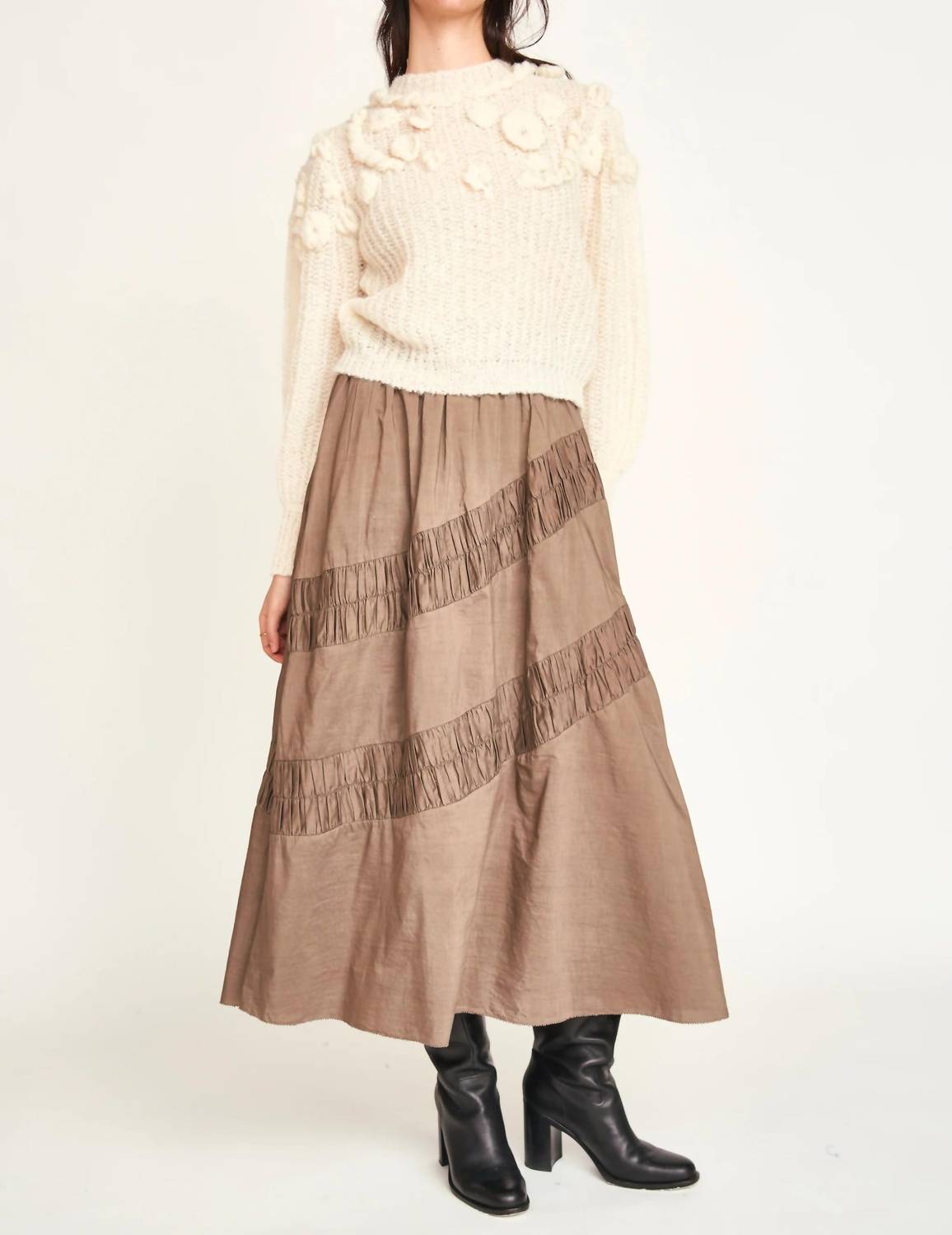 Mirth Moritz Embroidered Pullover Sweater in alabaster 1 - women's sweater