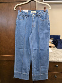Oat New York - Women's High Rise Baby Wide Ankle Wth Pintuck Jeans