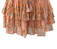 RESET by Jane Mila Mini Skort in tangerine - women's shorts - detail view