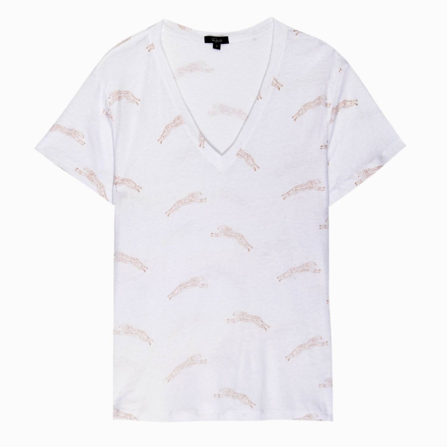 Rails - Cara Linen Jersey Cheetah Print Shirt