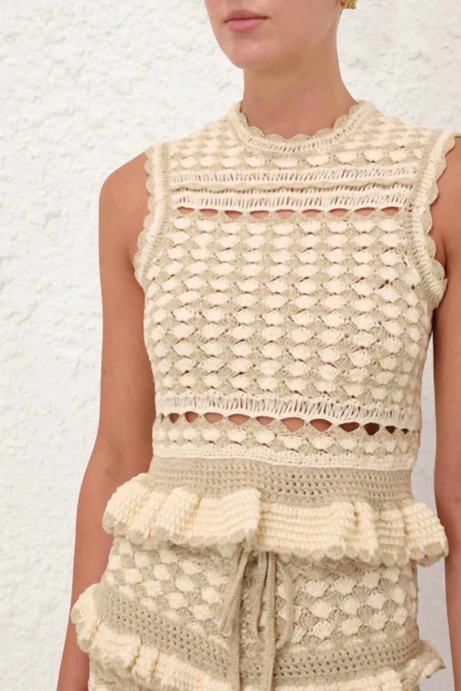 Zimmermann - Wanderlust Crochet Tank