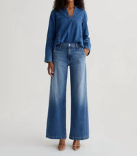 AG Jeans Stella Low Palazzo Jean in nautical mile - women's pants